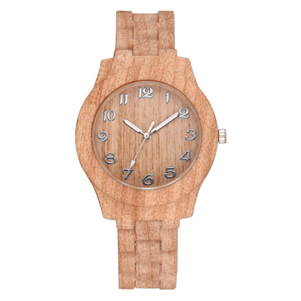 B49A66F2-38DA-C452-CE50-DF974469DEA8.jpg Popular Male and Female Lovers Fashion Quartz Watch Wood Grain Retro Simple No logo